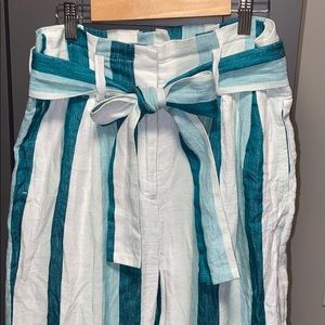 NWOT J. Crew Paper-bag linen Pant in Cabana Stripe